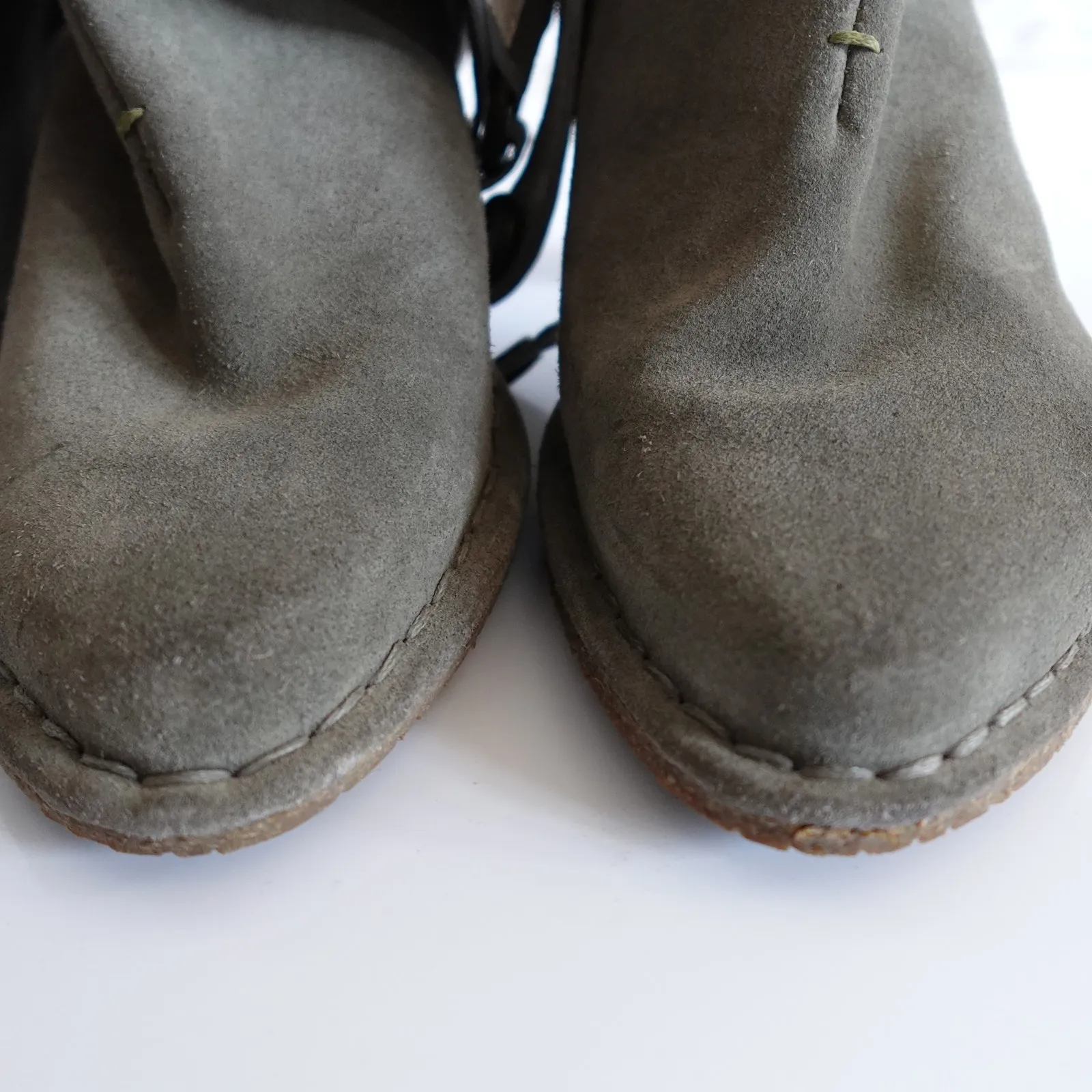 Anthropologie Terra Plana Grey Suede Country Western Cowboy Boots - Image 6