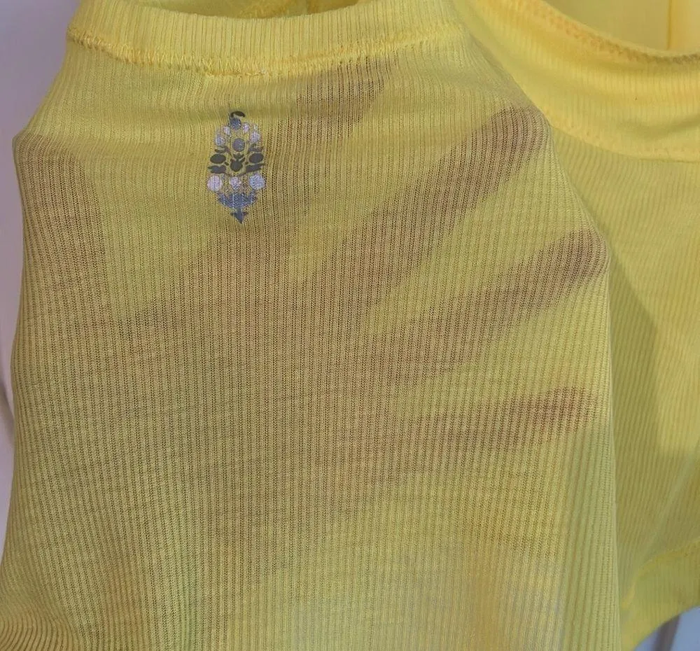 NWOT Free People Movement Keep Away Tank Yellow Size L - Image 5