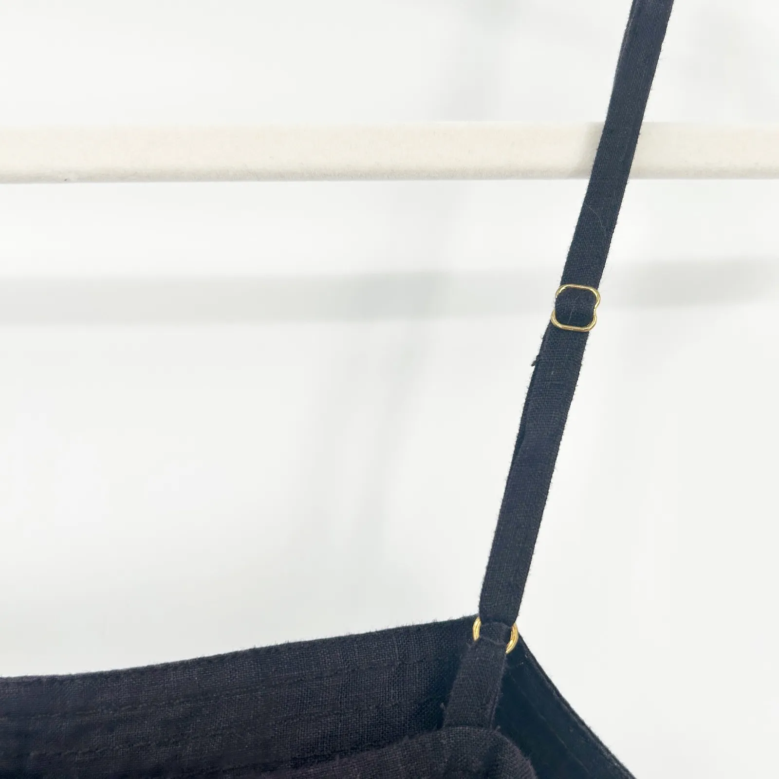 J. Crew Womens Beachy‎ Linen Blend Cropped Wide Leg Belted Jumpsuit Size 4 Black - Image 10