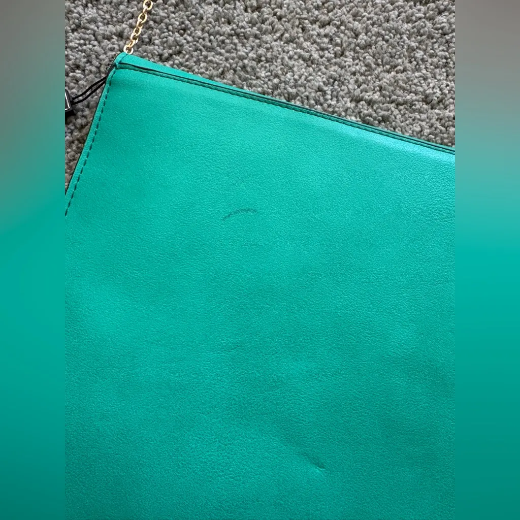 MMS Design Studio Green/Blue/Aqua Envelope Clutch/CrossbodyBag NWD Green - Image 11