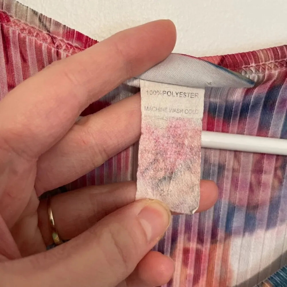 DRESSBARN DRESS BARN Plus Size Multi Floral Sublimation Short Sleeve Y2K Blouse - Image 8