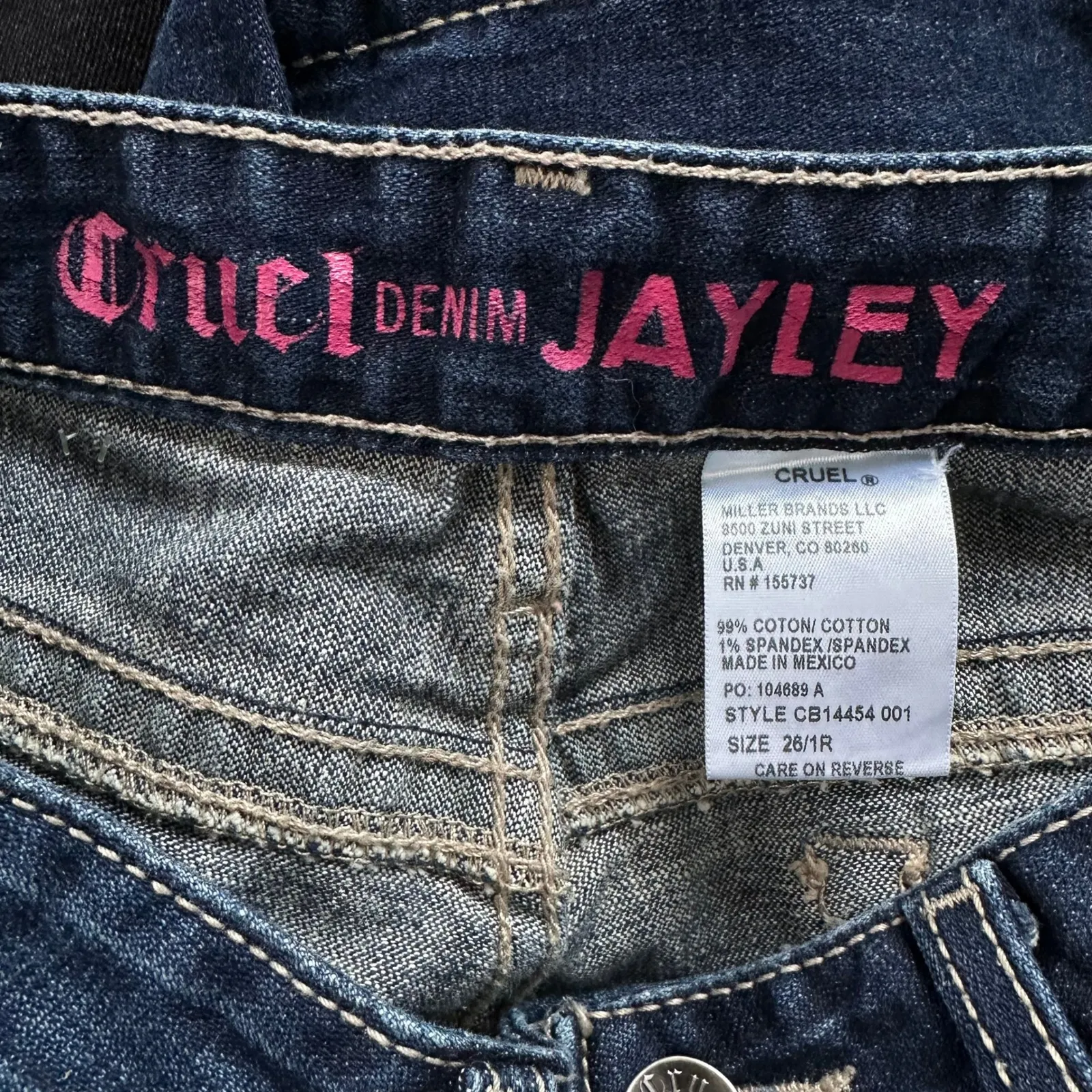 Cruel Denim Jayley Jeans‎ Women's 26 1R Stitching Pockets Bootcut Dark Wash - Image 7