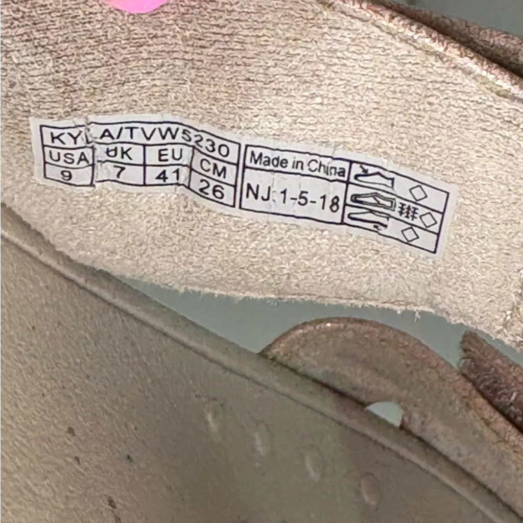 Vionic Pacific Kyla Rose Gold Adjustable Orthotic Sandals Size 9 - Image 7