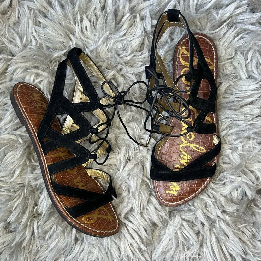 Sam Edelman Gemma black suede gladiator sandals women’s shoe size 7 - Image 2