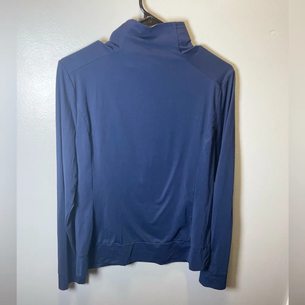 Lilly Pulitzer Luxetic Longe Sleeve Pullover 1/2 Zip‎ Blue Size Medium - Image 5