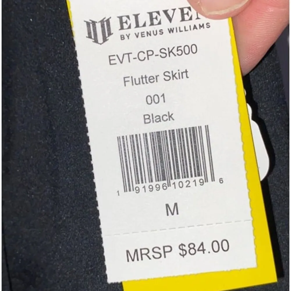 Eleven Women`s Flutter pleated 13" Tennis Skort medium black UPF 50+ MSRP $84 - Image 4