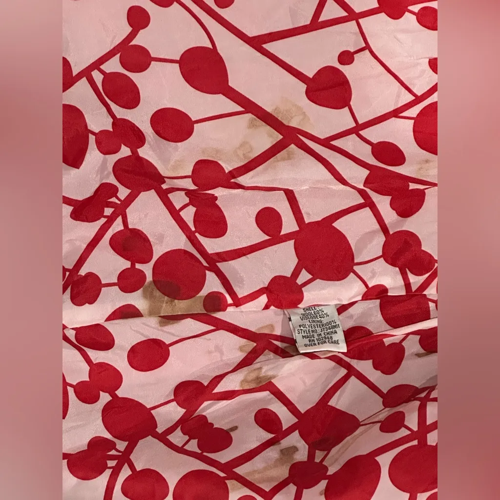 Tulle Scarlet Jacket with Geometric Lining Red Size XS - Image 6