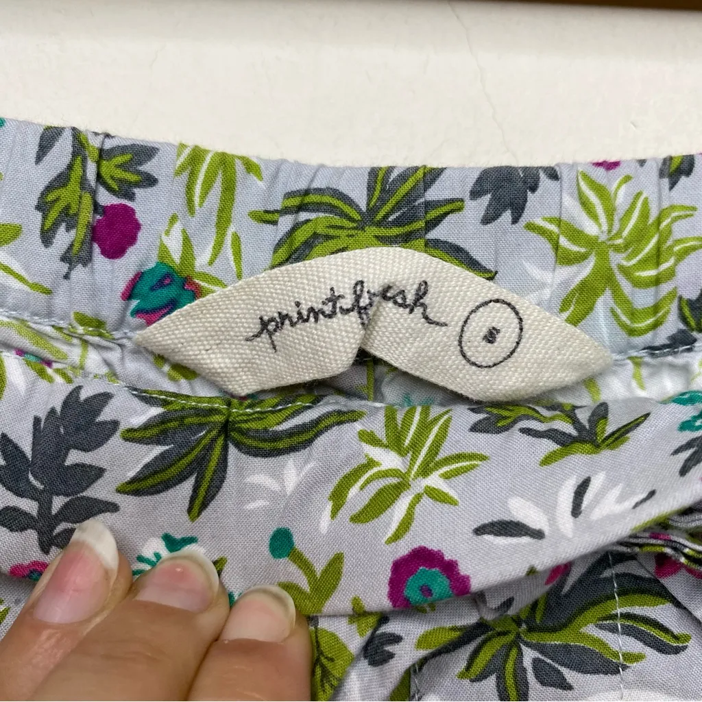 PRINTFRESH Unicorn’s Garden Short Sleeve Button Down Cotton Pajama Shorts Small - Image 2