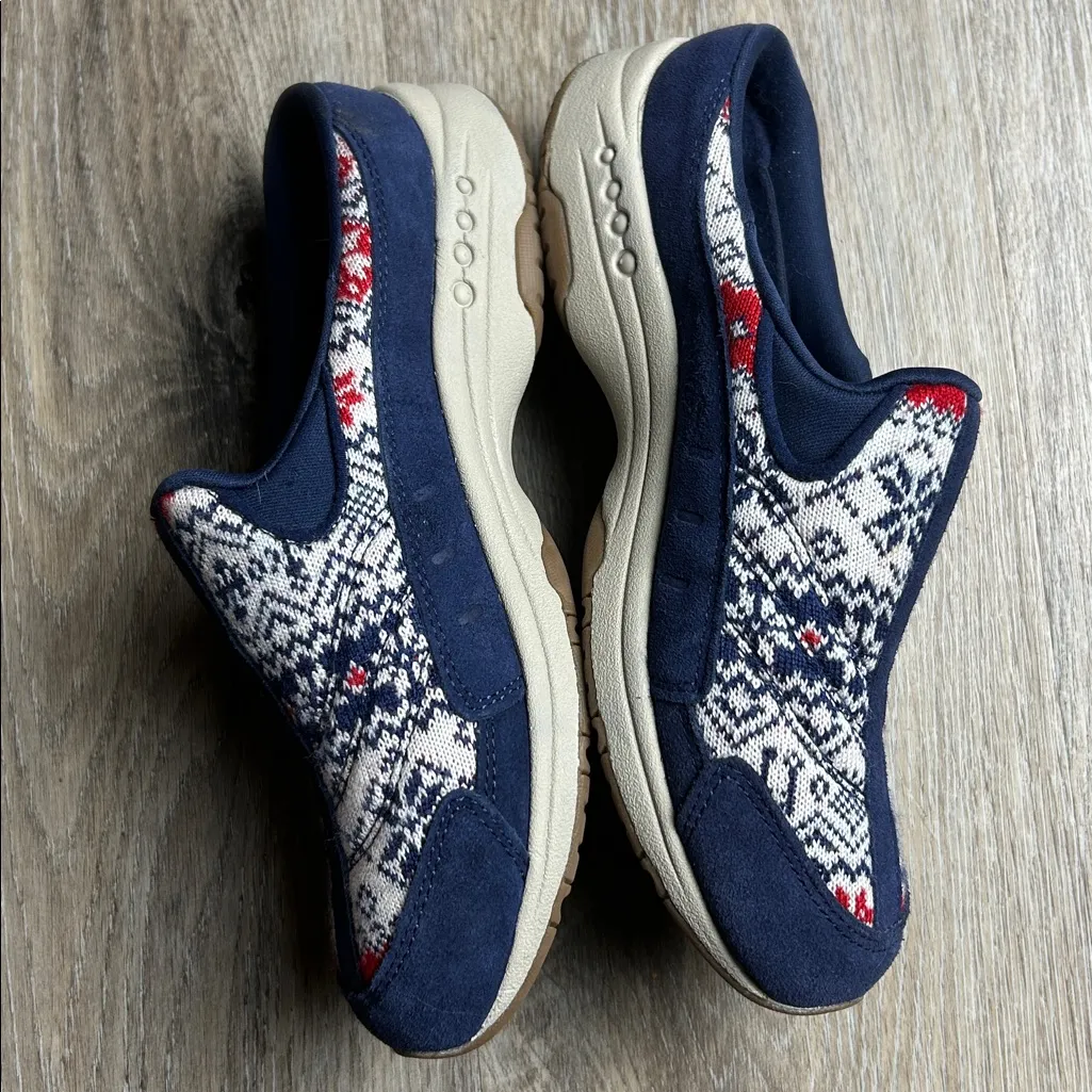 Easy Spirit Traveltime Leather “Ugly Sweater” Slip-On Mules Women’s Size 7 - Image 4