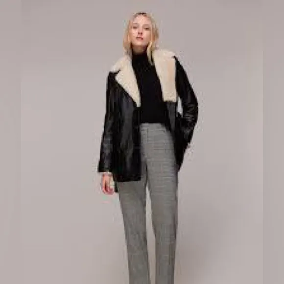 Whistles Lucie Check Cigarette Trouser size 12 NWT Tan - Image 2