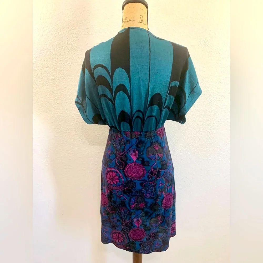 Custo Barcelona  Short Sleeve Tunic Mini Dress Size 2 - Small - Image 4