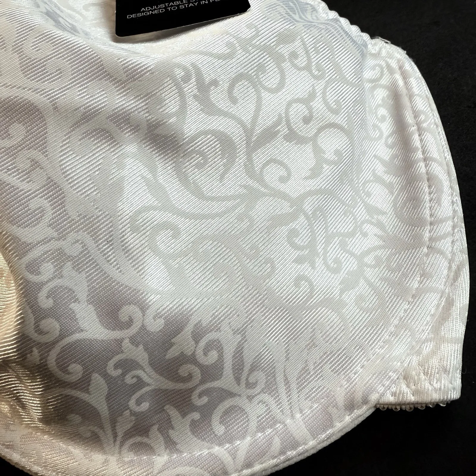 New Bali Minimizer Bra 36 DDD F Underwire White Satin Tracing 3562 Comfort Strap - Image 5