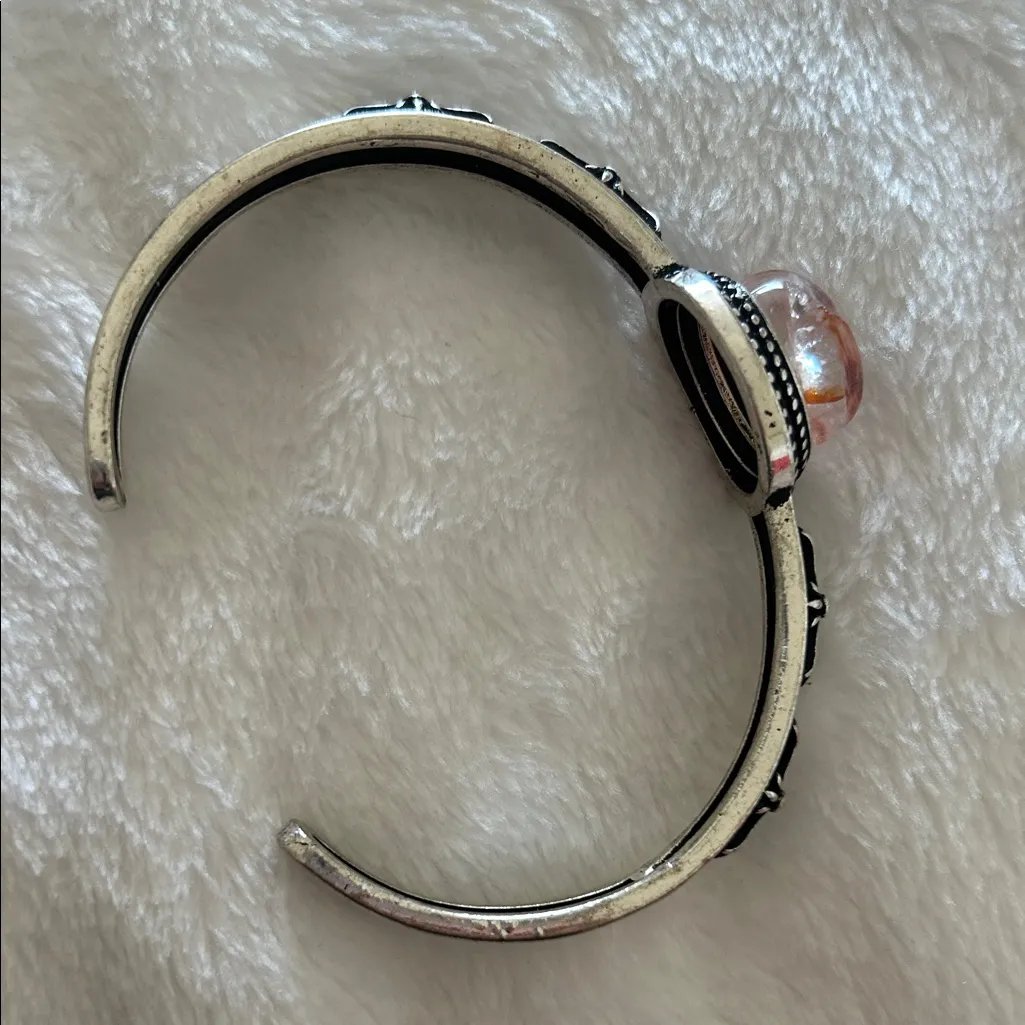 Fire Quartz Silver Bangle Cuff Bracelet* - Image 3