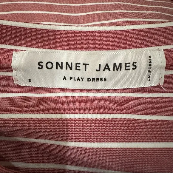 Sonnet James‎ Reese Red White Stripe Knit Play Dress Small - Image 10