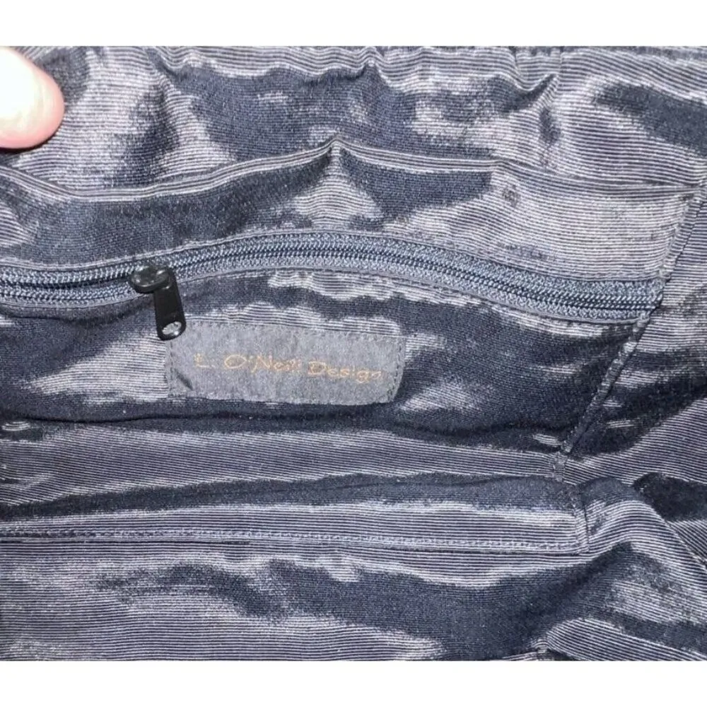 L. O'Neill Design Tapestry Carved Natural Stone Purse Handmade Limited Edition Black - Image 10