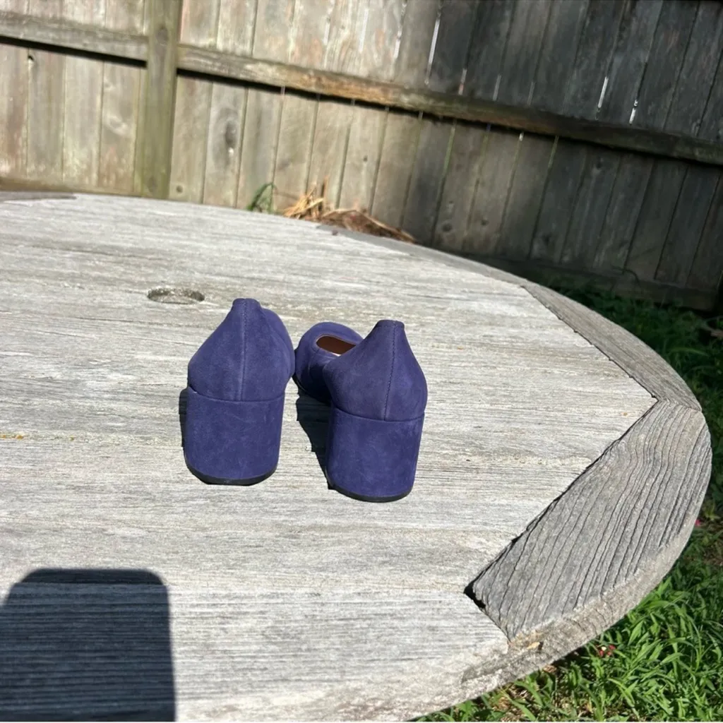27 Edit Naturalizer Womens Rebecca Pumps Heels Blue Suede Close Toe Size 12 fall - Image 6