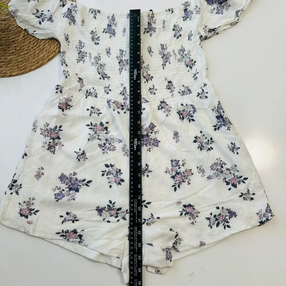 Zenobia‎ Women's Floral Plus Size Romper White 3XL - Image 6