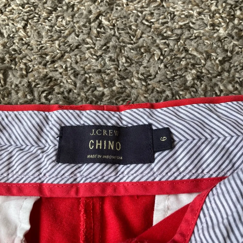 J. Crew Red Skorts with Tailored Chino Style - Image 6