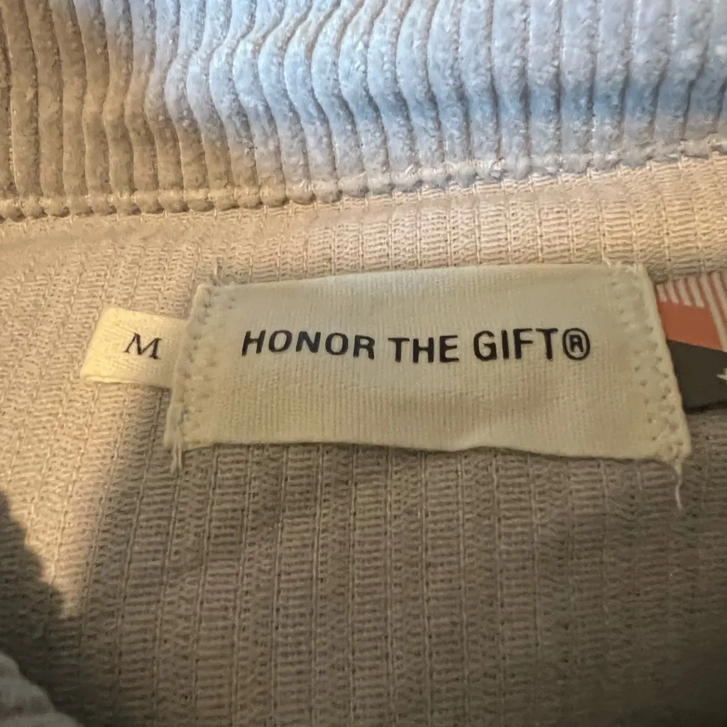 Honor the gift Gray Corduroy Jacket with Button Details Size M - Image 4