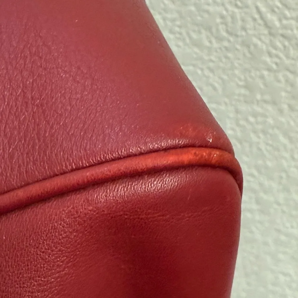 COACH 19890 Dark Red Leather Legacy Medium Candace Carryall Tote Shoulder Bag - Image 16