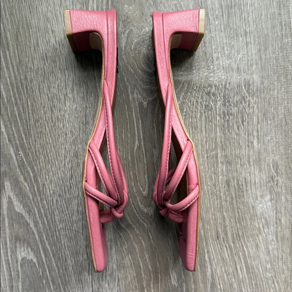 Anthropologie Ángel Alarcón strappy slingback heeled pink sandals - Image 7