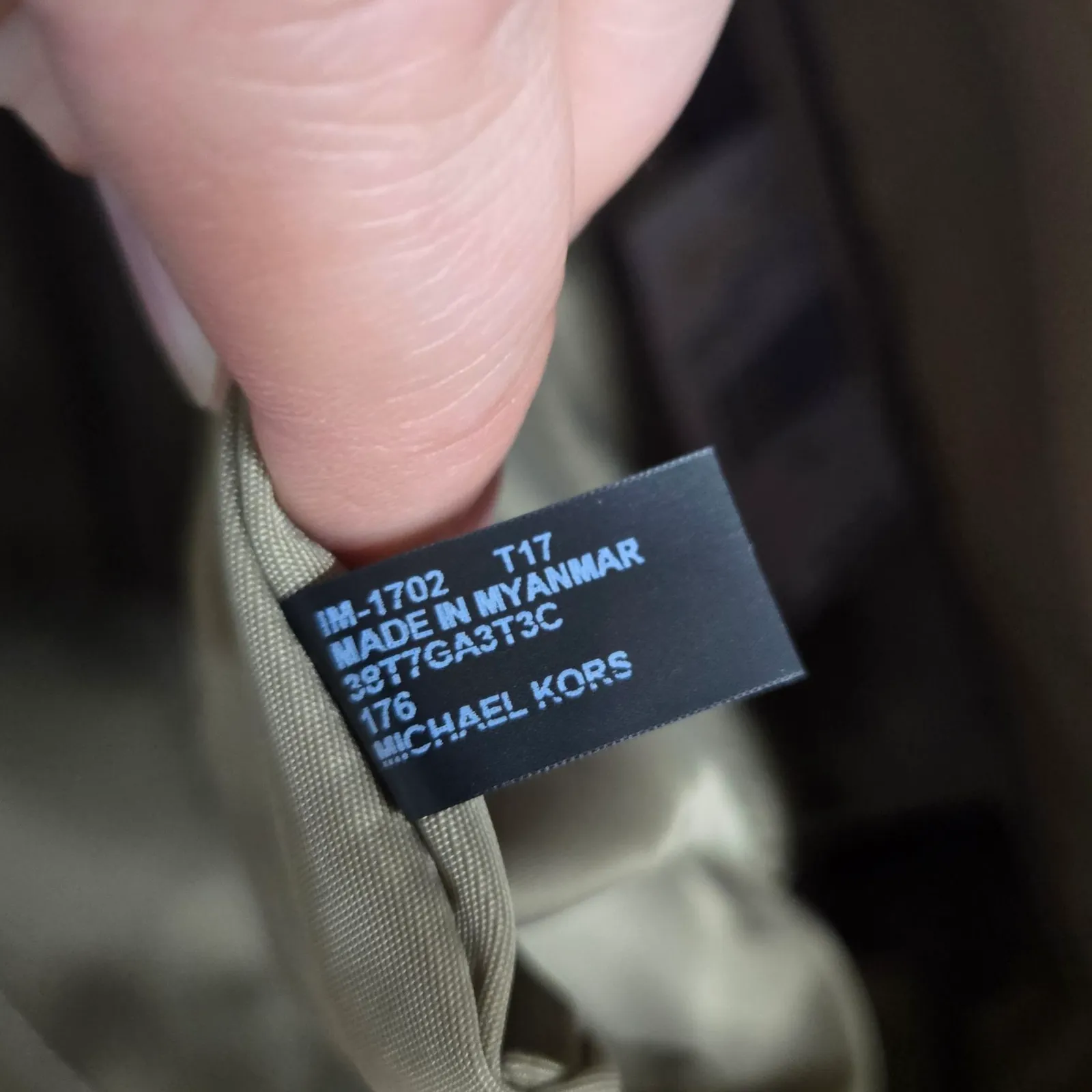 Michael Kors Ariana Tote Dusk Olive Green Nylon Travel Shoulder Designer Purse - Image 14