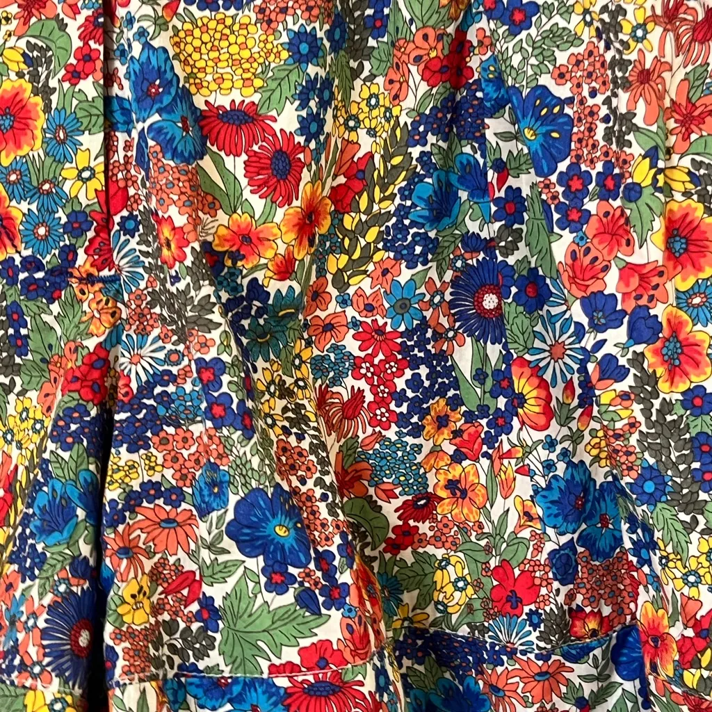 J. Crew Liberty Margaret Annie  pleated High Waist Floral Short size 0 - Image 4