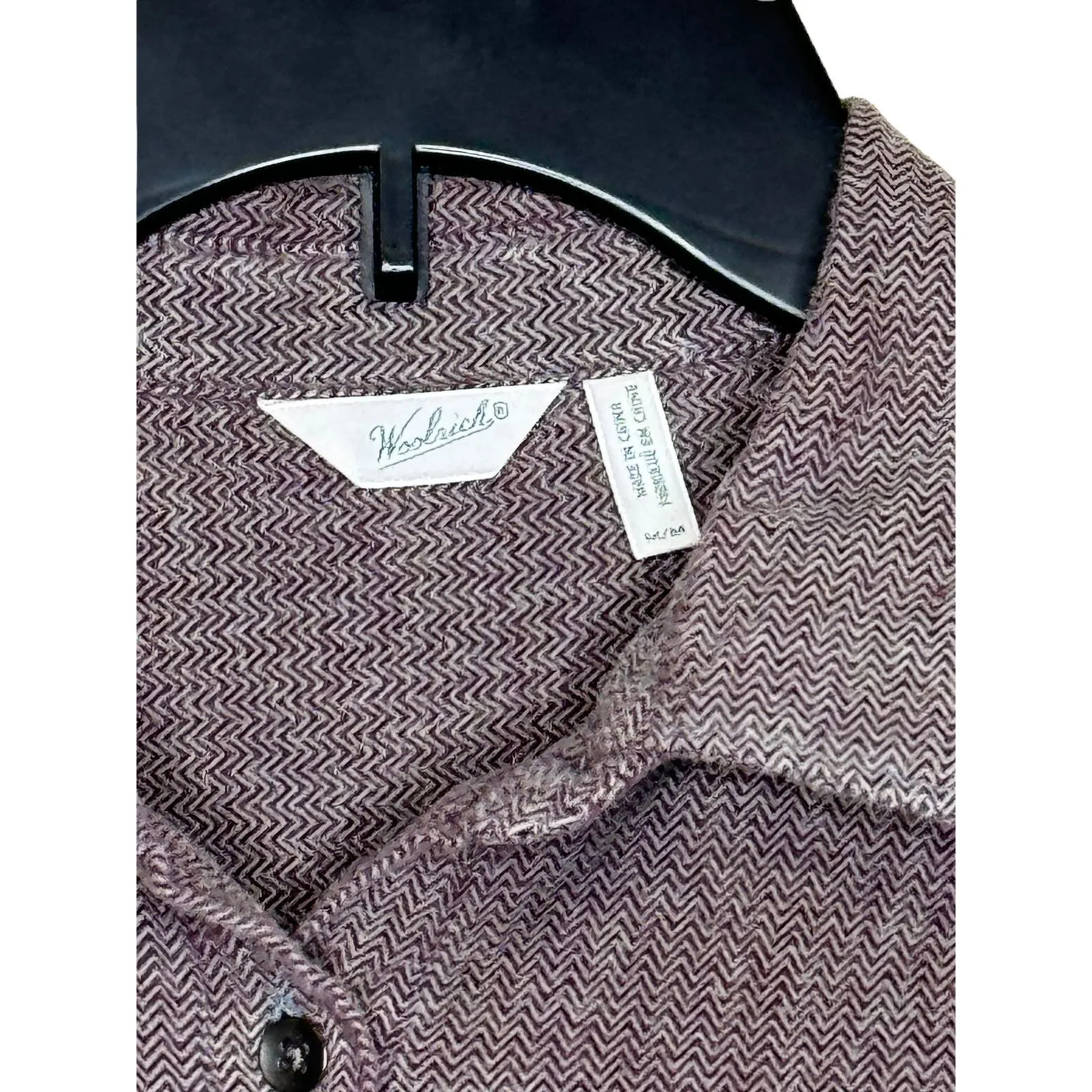 Woolrich Women's Top‎ Button Up Shirt Double Pockets Long Sleeve Purple Plus 24R - Image 4