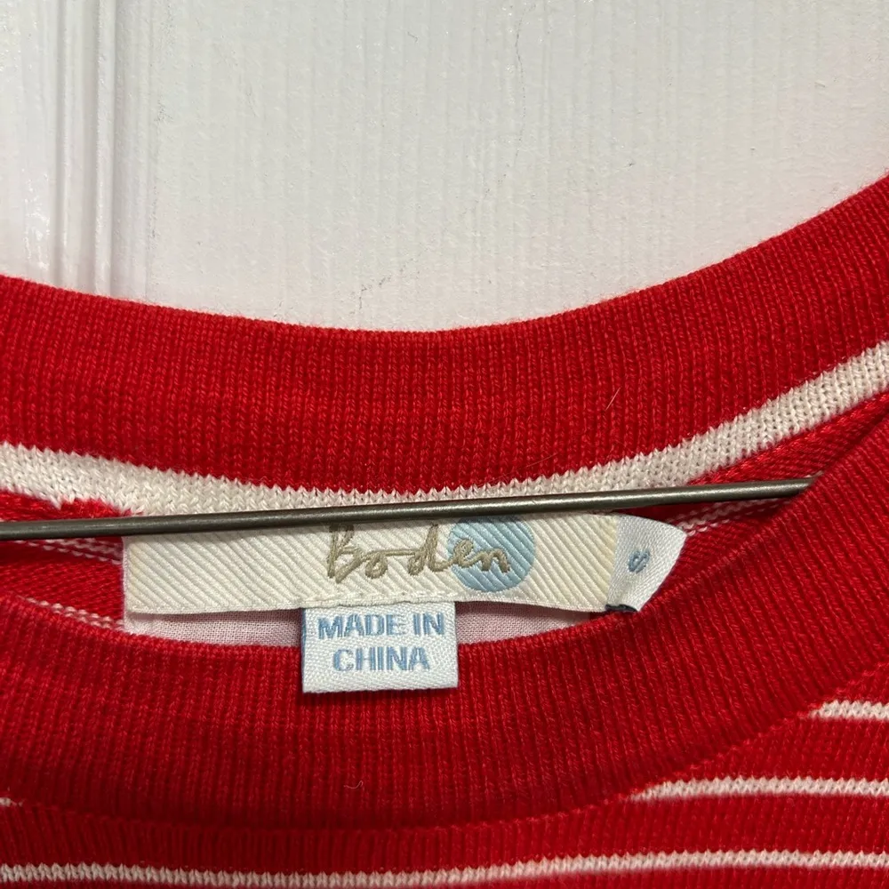 Boden Red and White Striped Top - Image 2