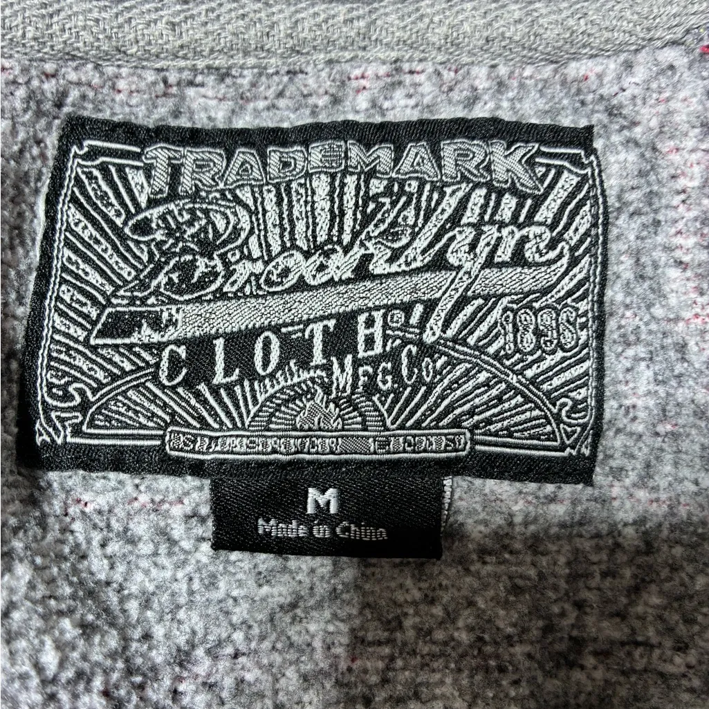 Brooklyn Cloth Multicolor Western Striped Sherpa Lined Hooded Quarter Zip - Image 3