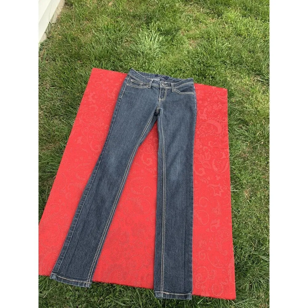 Earl Jean Blue‎ Jeans Size 5 Womens Skinny Denim Embroidered stretch spring - Image 2