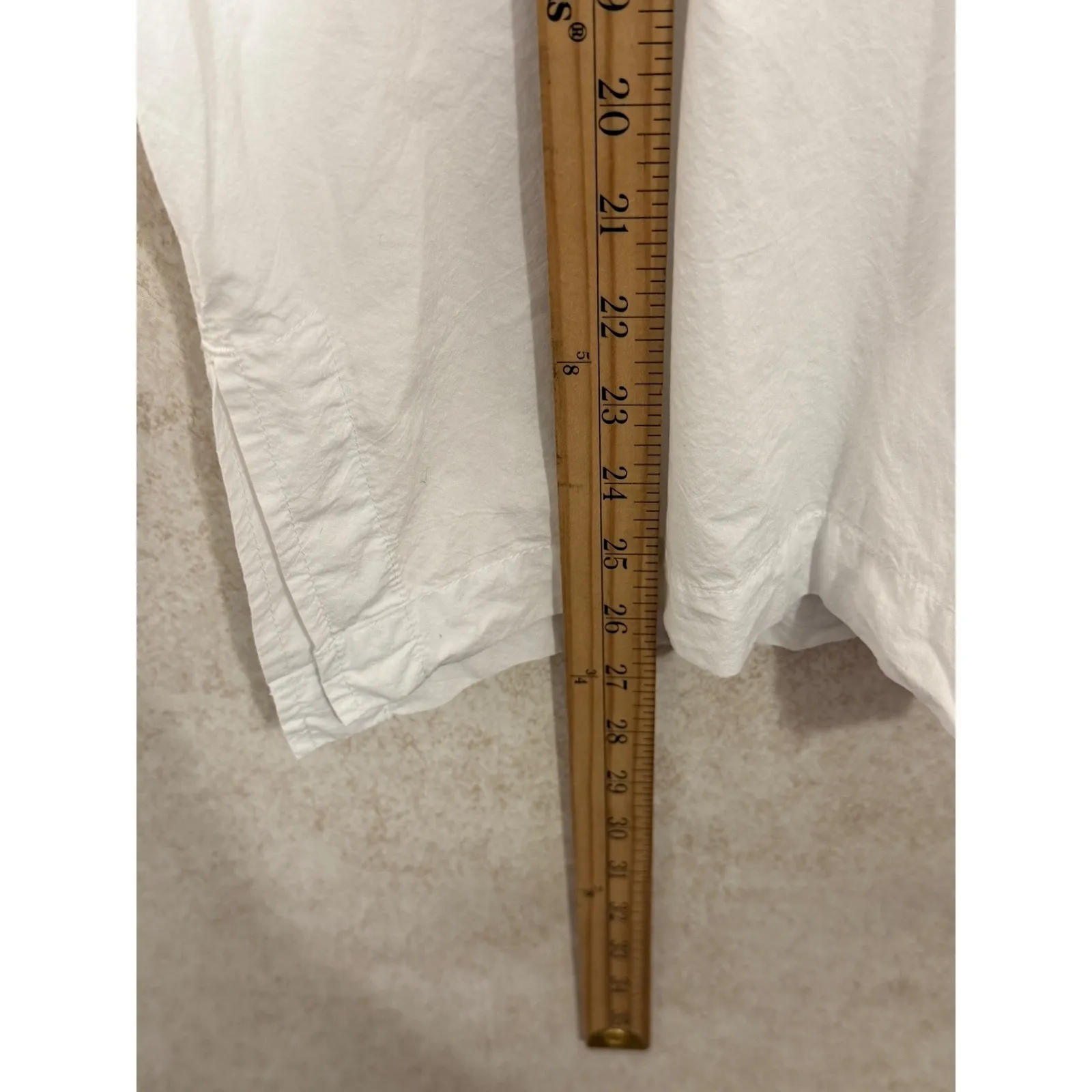 Madewell Poplin White Short Sleeve Button Up Shirt Size L Minimalist Career - Image 6