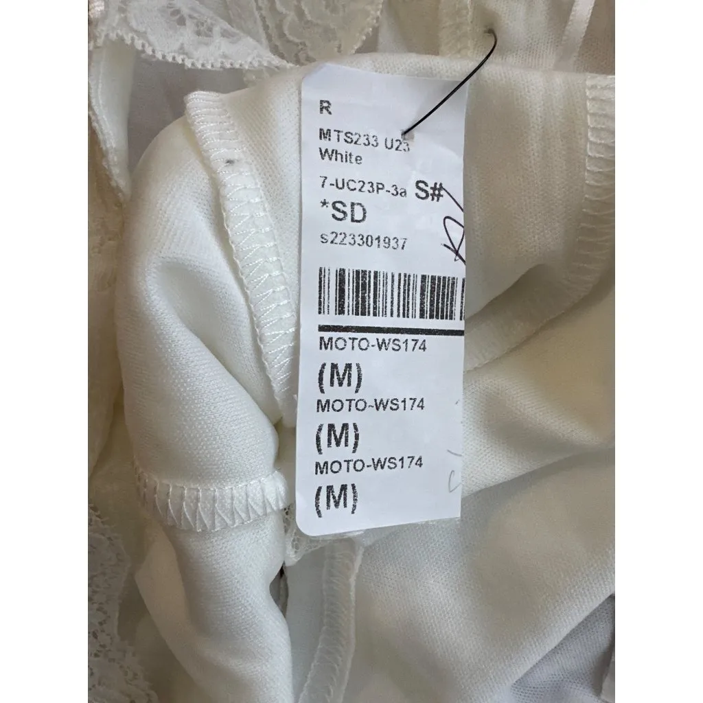 MORE TO COME Eloisa Cami Top in White Medium New Womens Sleeveless Tank - Image 9