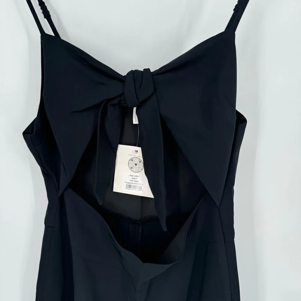 LITA by Ciara x Revolve Tie Front Jumpsuit Cut Out Black V - Image 6