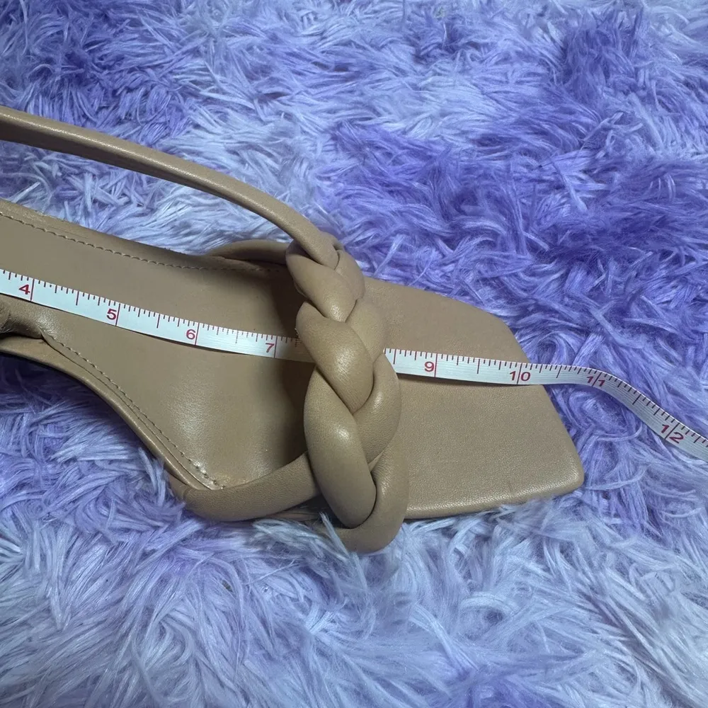 Vince Camuto Beige Nude Women's Beljiya Braided High-Heel Strappy Chunky Sandals - Image 6