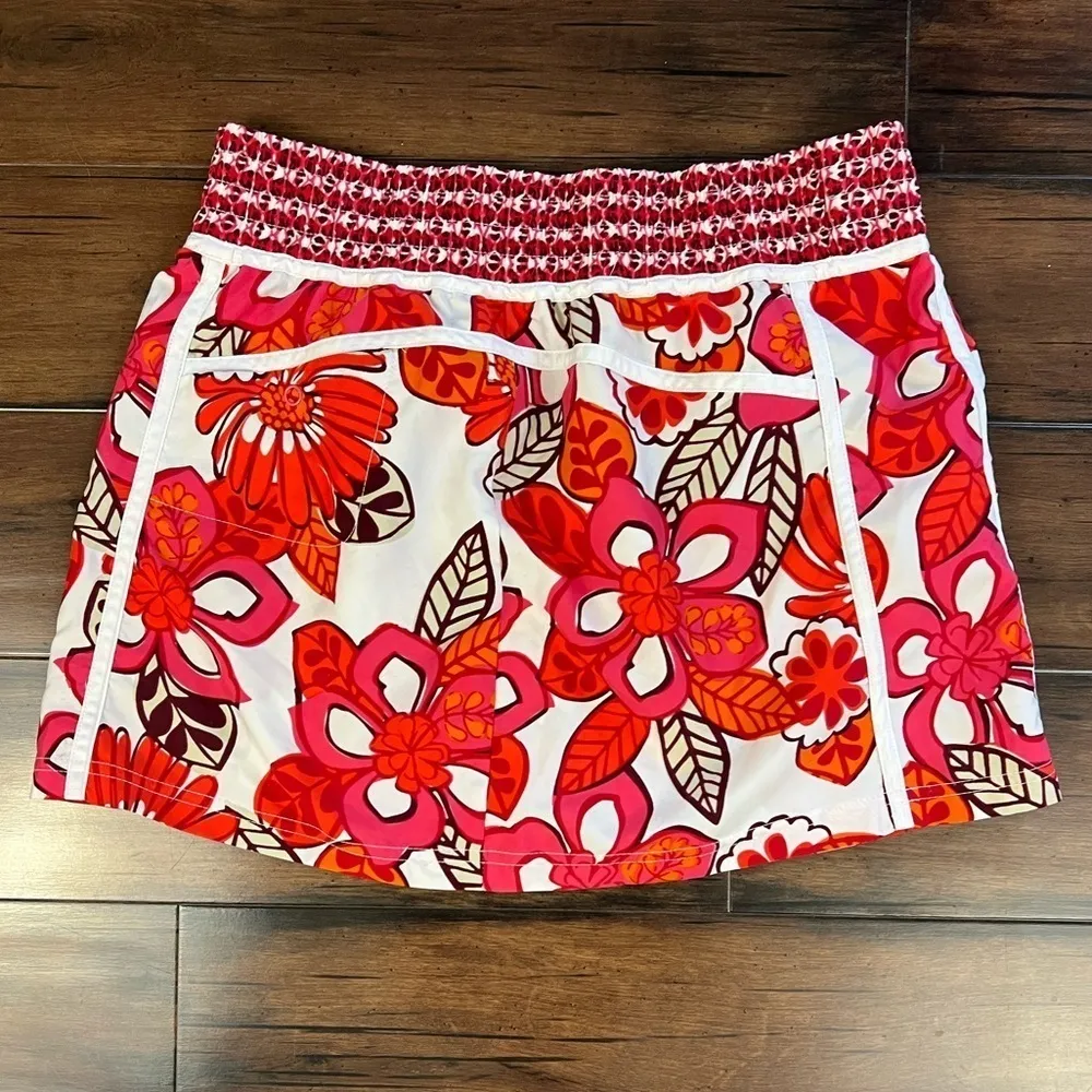 Athleta Floral Print Pink & Orange Board Skirt - Size XS - Image 5