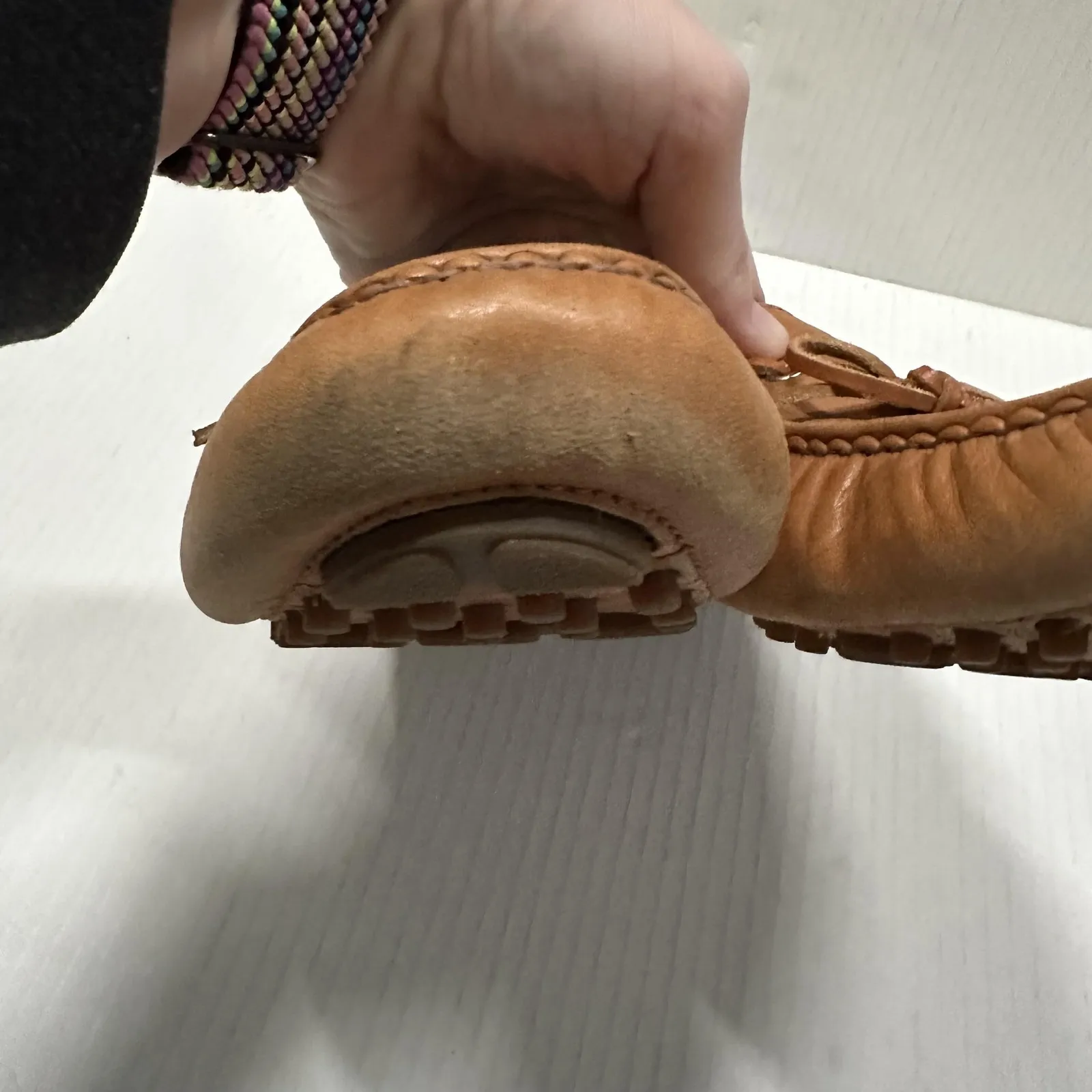 Cole Haan Leather Driver Moccasin Shoes Womens Size 9.5 Brown Loafers Slip On - Image 10