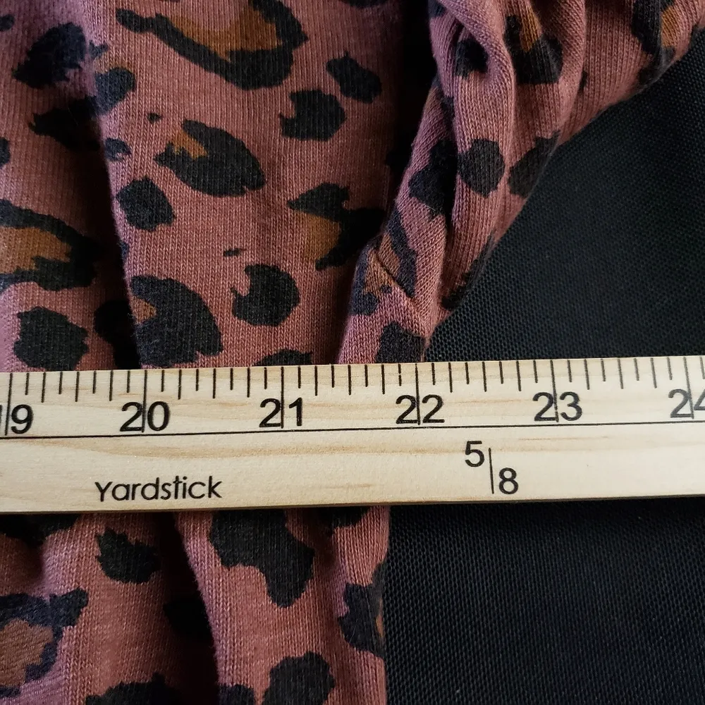 SunDry Leopard Print Drapey‎ Crewneck Sweatshirt Women’s 2 - Image 8