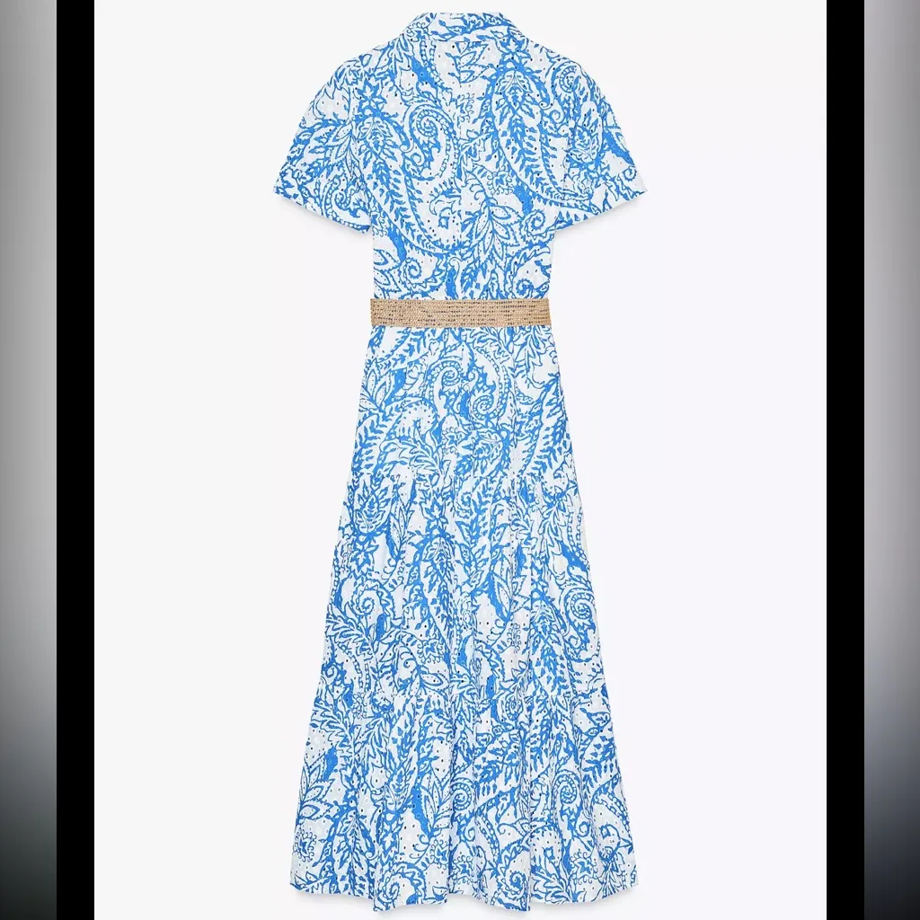 Zara - BELTED PRINTED SHIRT DRESS - Image 6