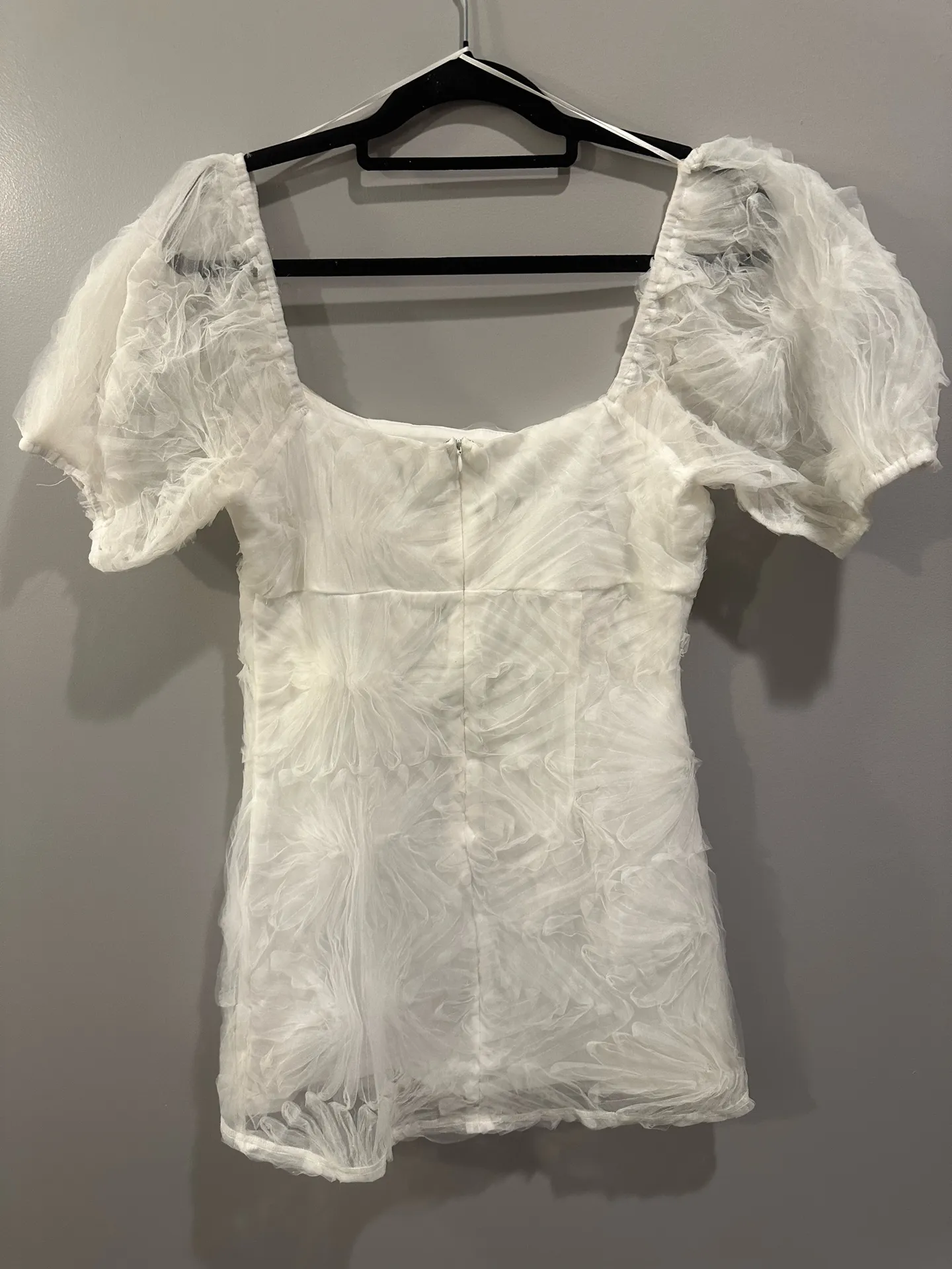 Le Lis Square Neck Puff Sleeve Floral Detail Babydoll Dress - Image 2