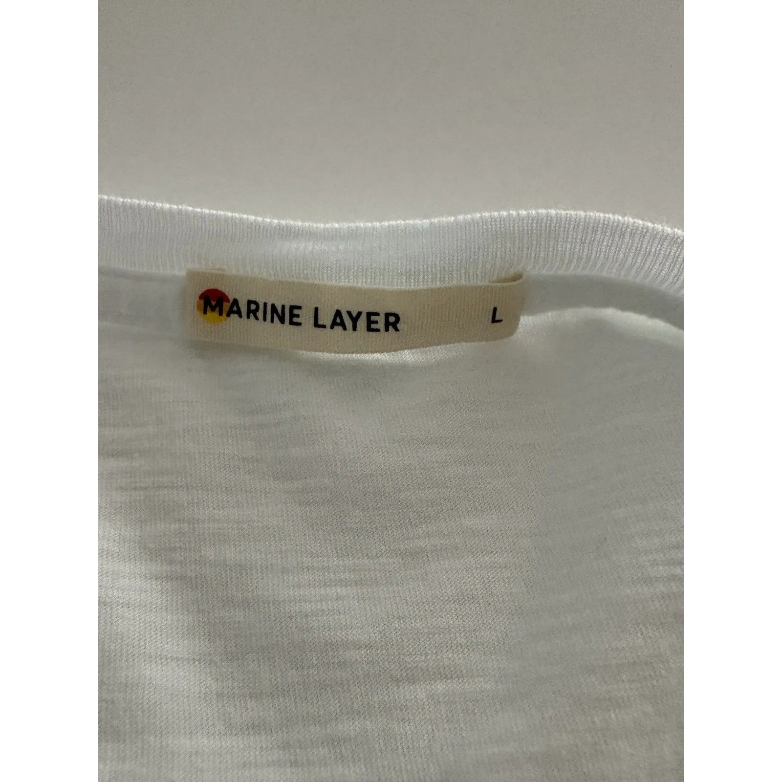 Marine Layer T-Shirt Womens L Boyfriend Relaxed Fit V-Neck Tee Soft Pima Cotton - Image 5