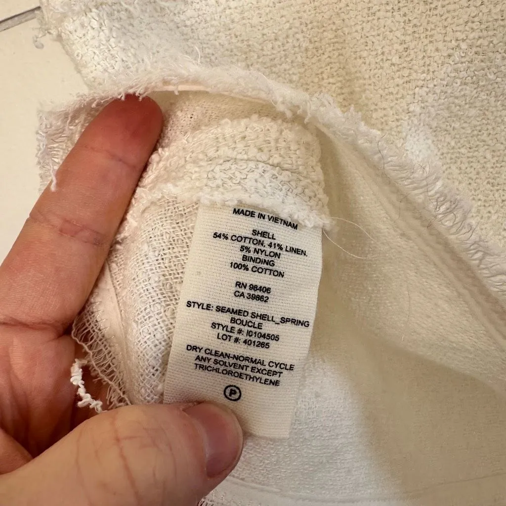 Theory Women’s Ivory Seamed Shell Tank Top New NWT - Image 4