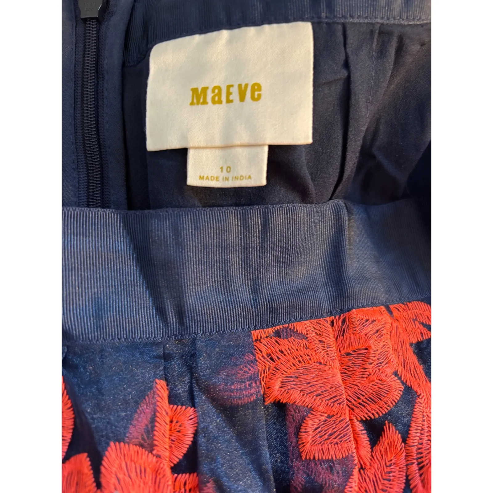 Maeve by Anthropologie "Pome Blossom" Embroidered Tulle Skirt – Size 10 - Image 3