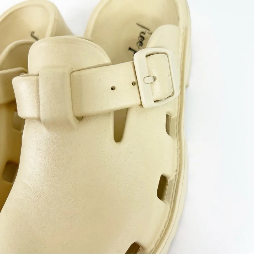 Free People Karlie Buckle Clogs 6 Tan - Image 5