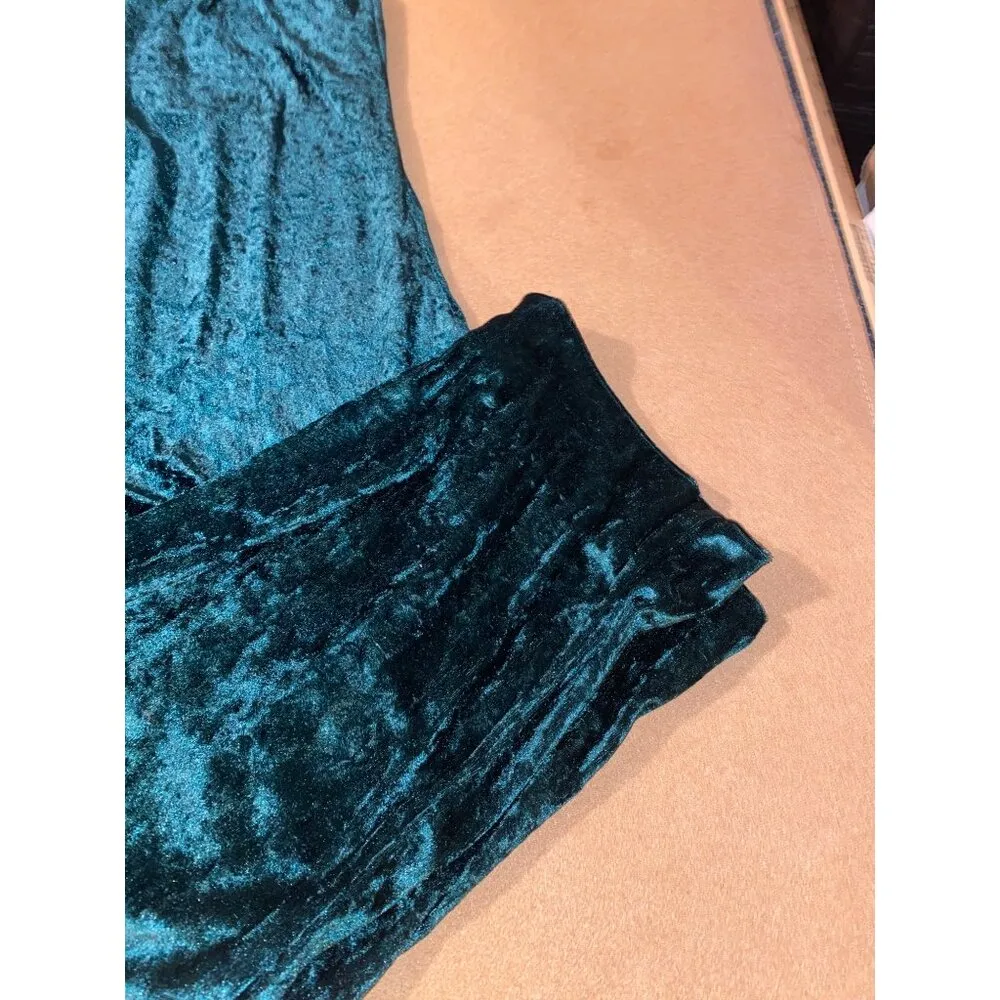 Vintage Willow Ridge USA Dark Green Hunter Velvet Lounge Set or Costume 2 pcs Size L - Image 6
