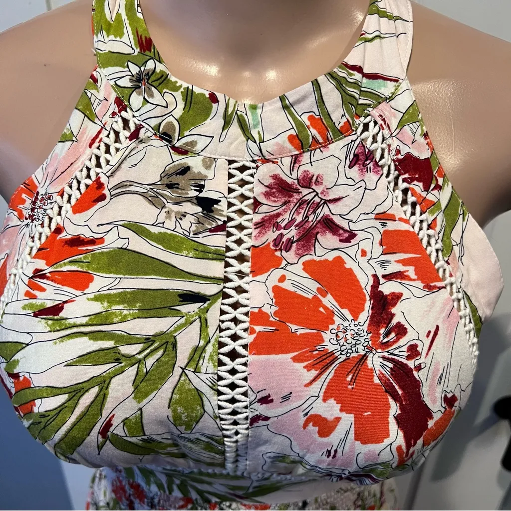 Abel the Label Floral Print bohemian halter style Maxi Dress SIZE S - Image 3