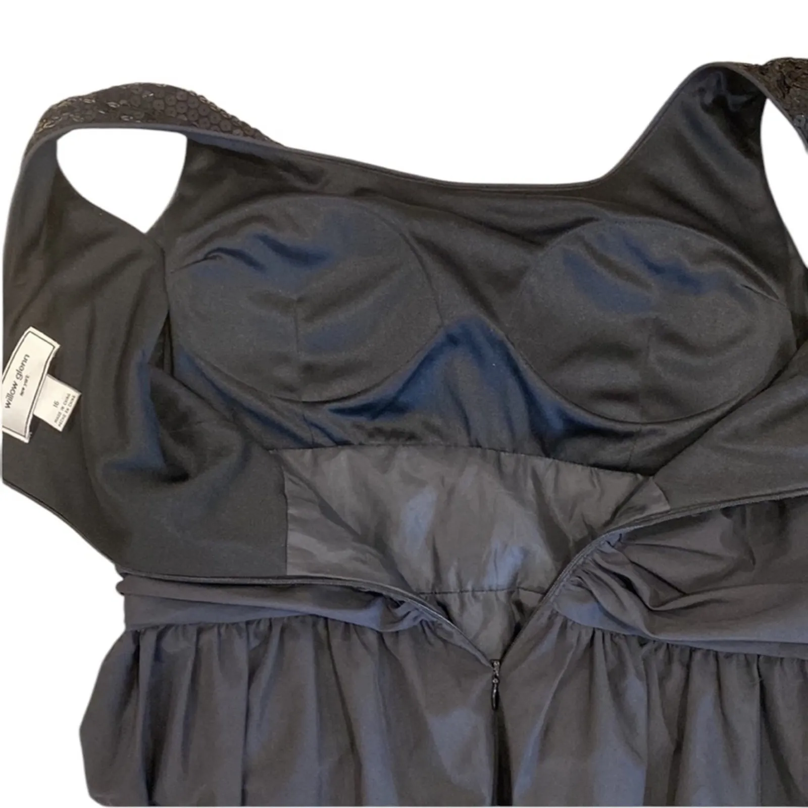 Vintage Black Cocktail Dress 16 Retro Plus Semi Formal 1X Dress Classic Party - Image 7