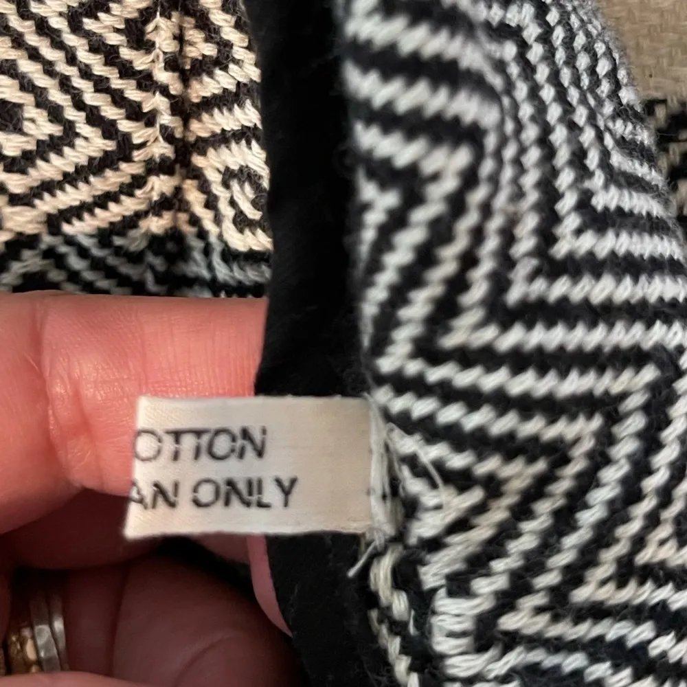 Koza Elyse Herringbone Fringe Cotton Kaftan Size Medium - Image 8