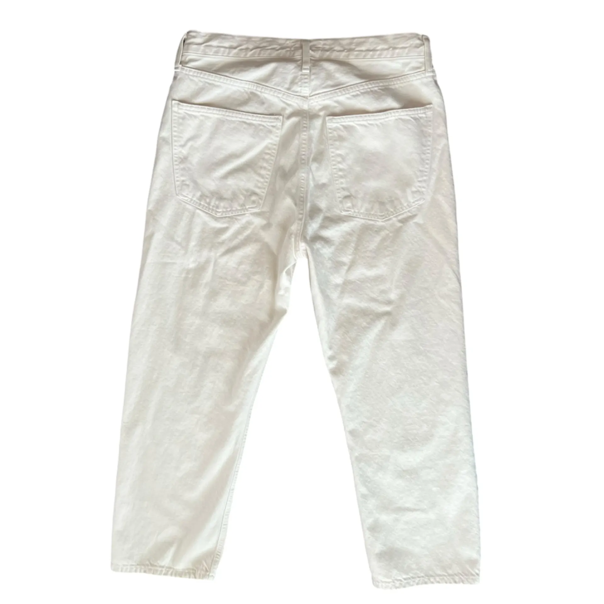 Agolde Women’s 90’s Crop White Straight Leg High Rise Denim Jeans Size 29 - Image 6