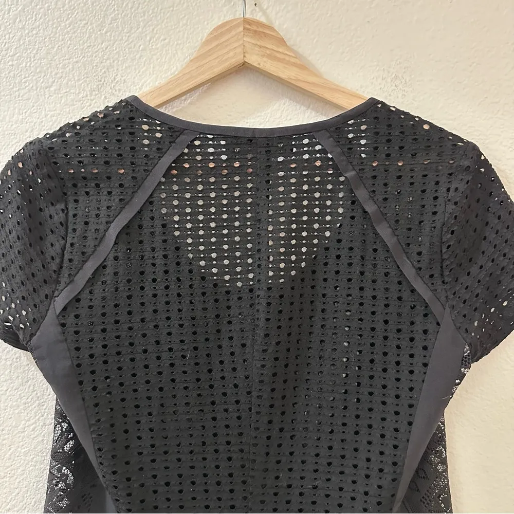 Nanette Lepore x Bergdorf Goodman Black Eyelet Blouse Size XS - Image 6
